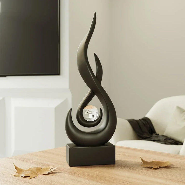 FlowSphere decorative sculpture - elegant room decoration