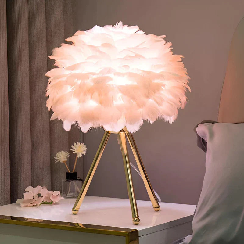 FeatherLuxe - Soft Glow Feather Lamp