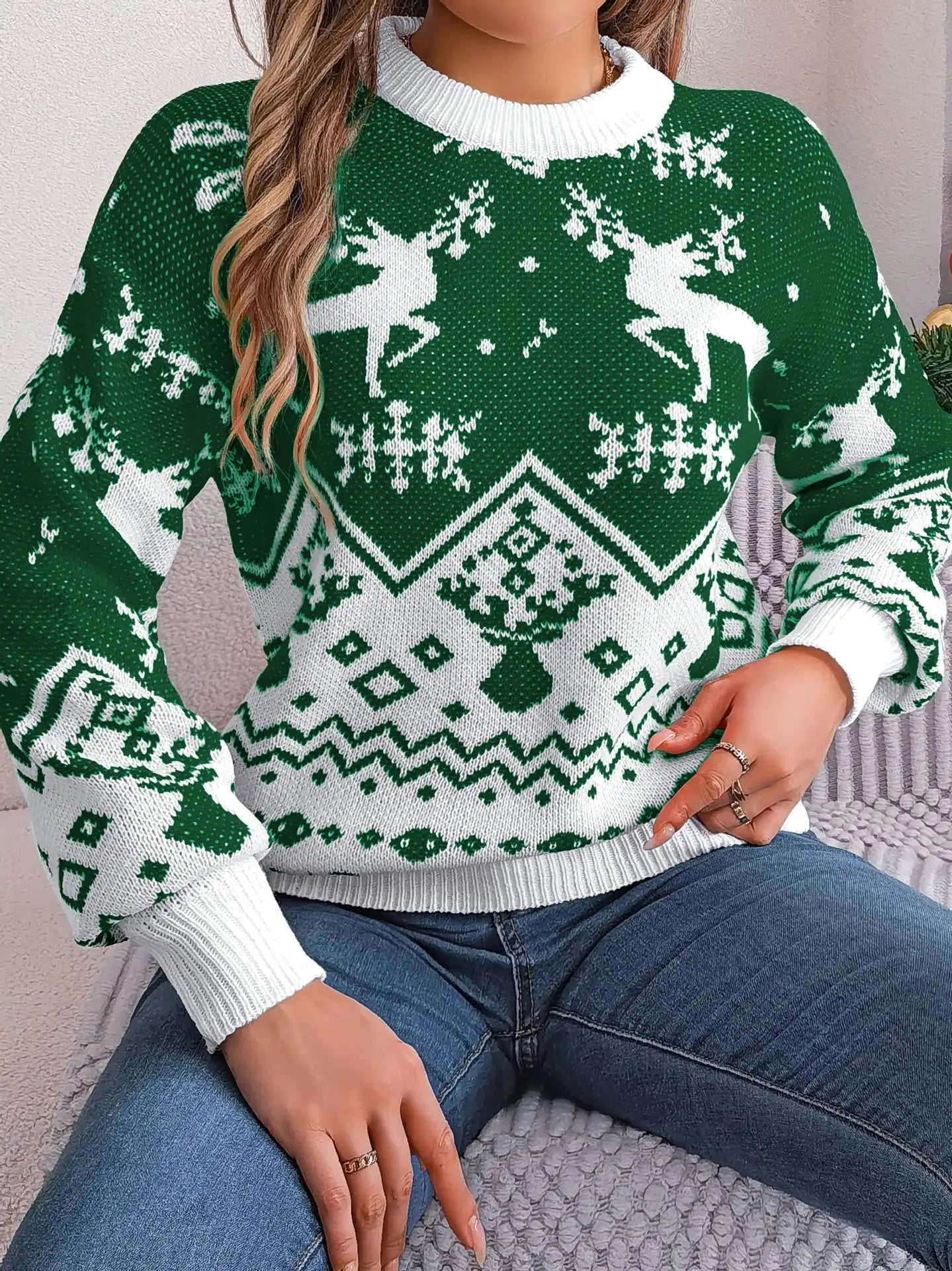 Winter Casual Deer Pattern Sweaters