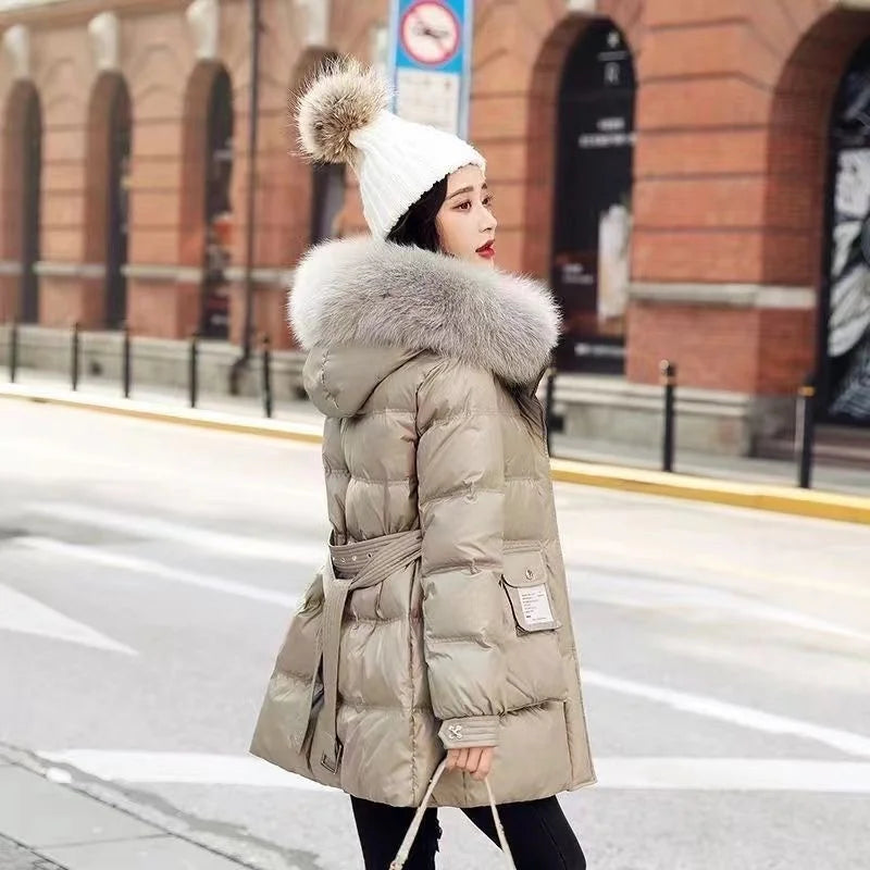 Seleste fashion puffer jacket in faux fur