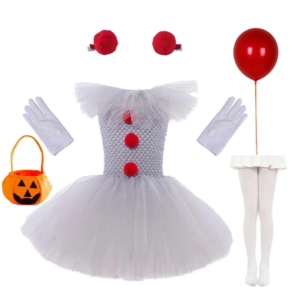 Charlotte Creepy Clown Tutu Dress