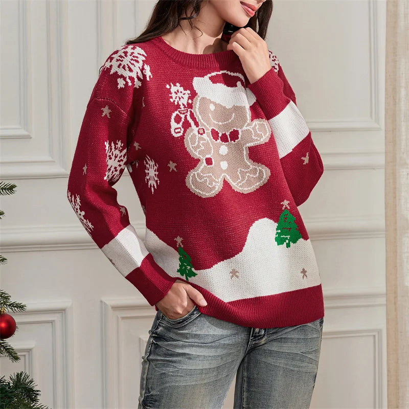 Ella Gingerbread Print Sweater