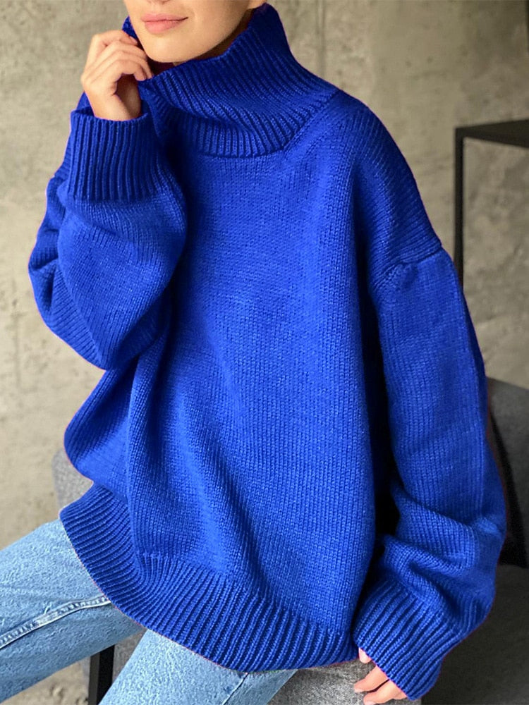 Sevi - Oversized knitted roll-neck sweater