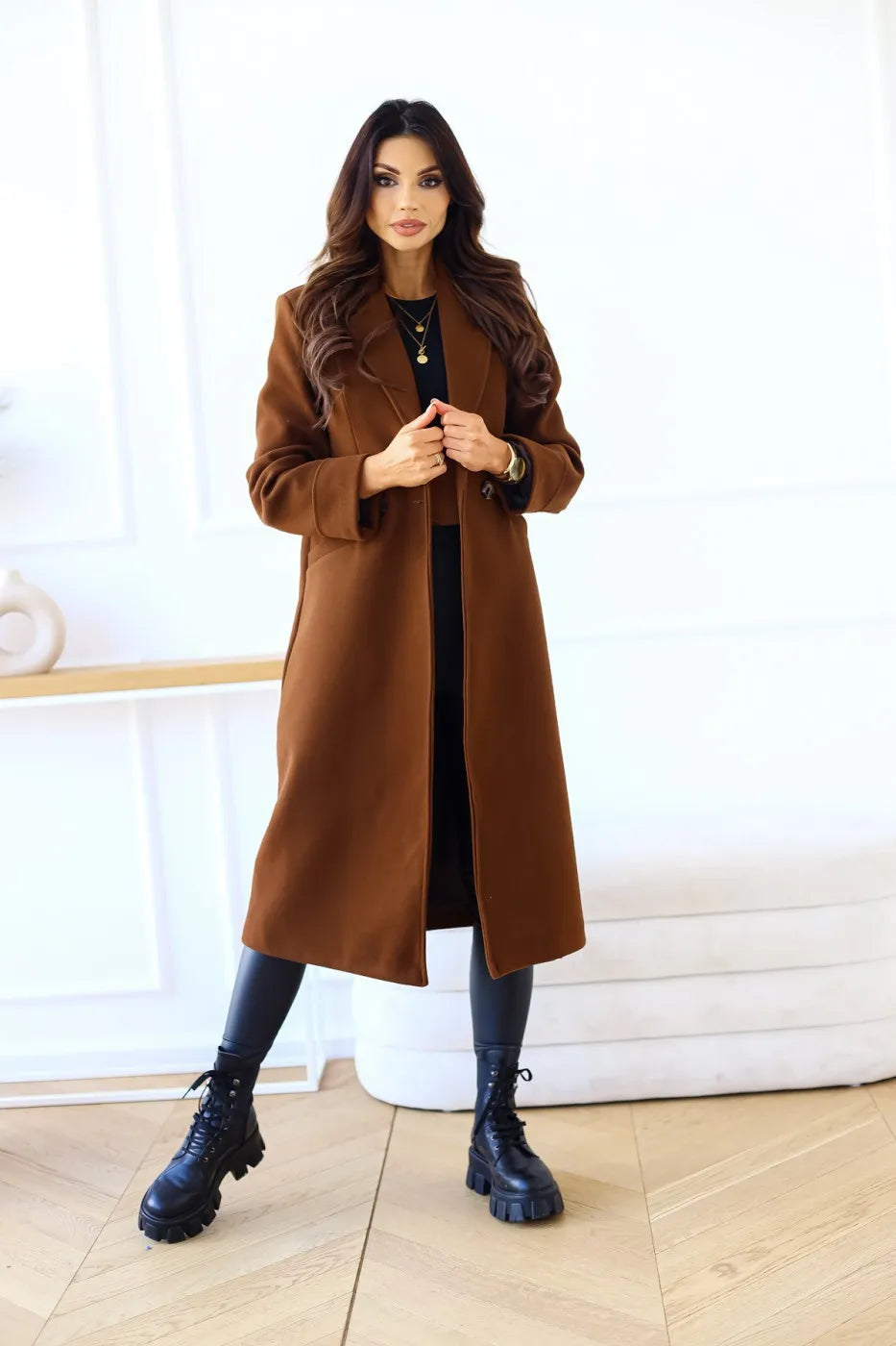 Sara long wool coat for women