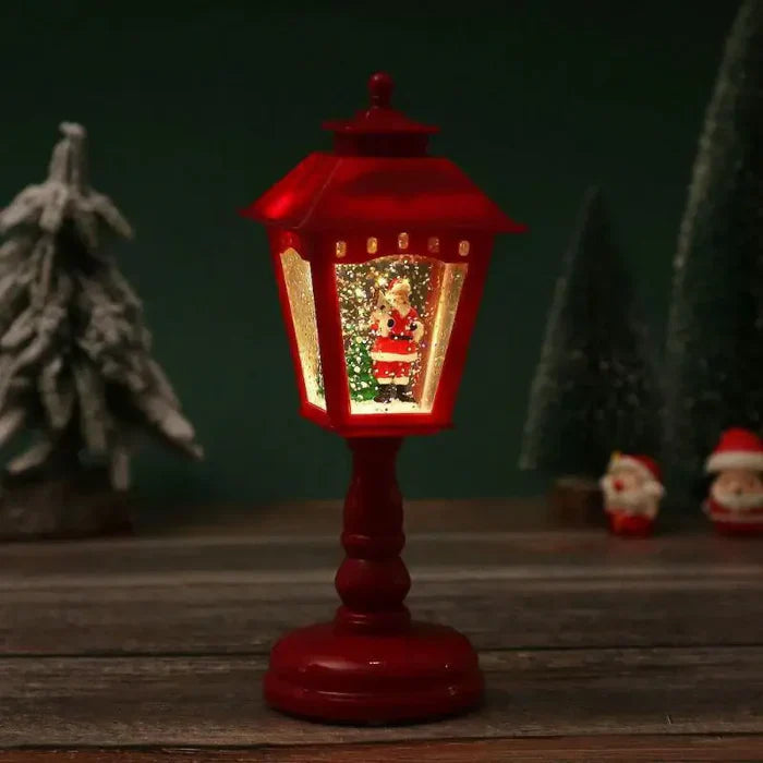 Glittering Christmas Snow Lantern with Light