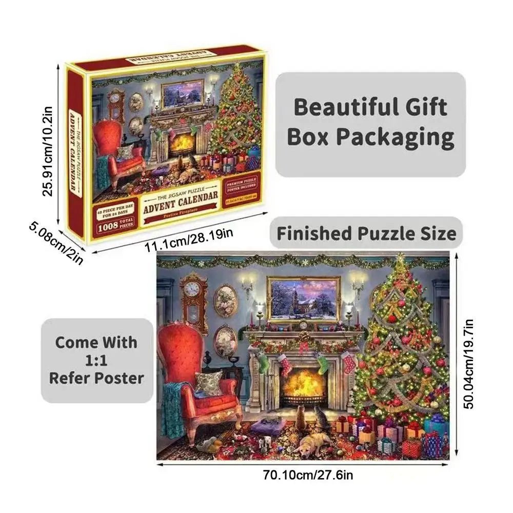 Advent calendar with puzzles for counting down to Christmas