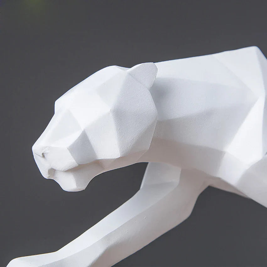 Panther Statue - Elegant Geometric Sculpture