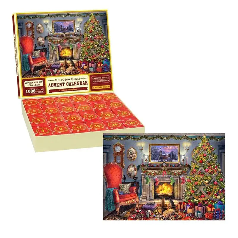 Advent calendar with puzzles for counting down to Christmas