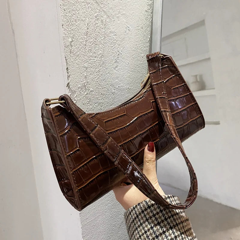 Sophi Retro Alligator Pattern Handbag