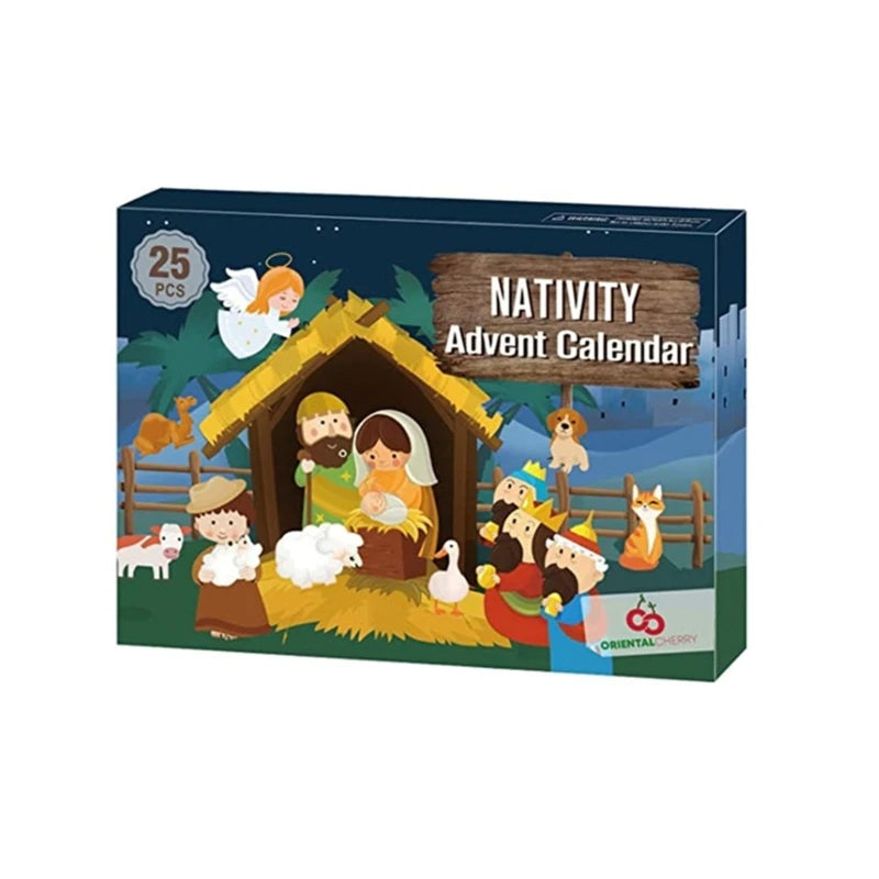 Nativity Scene Advent Calendar 24 Resin Holy Family Miniatures