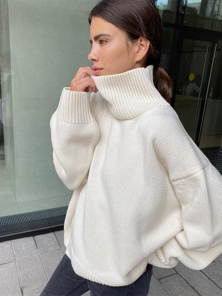 Sevi - Oversized knitted roll-neck sweater