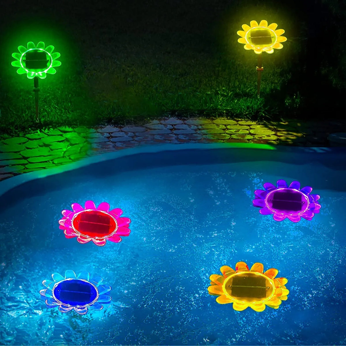 GlowBloom - colorful solar flower lights