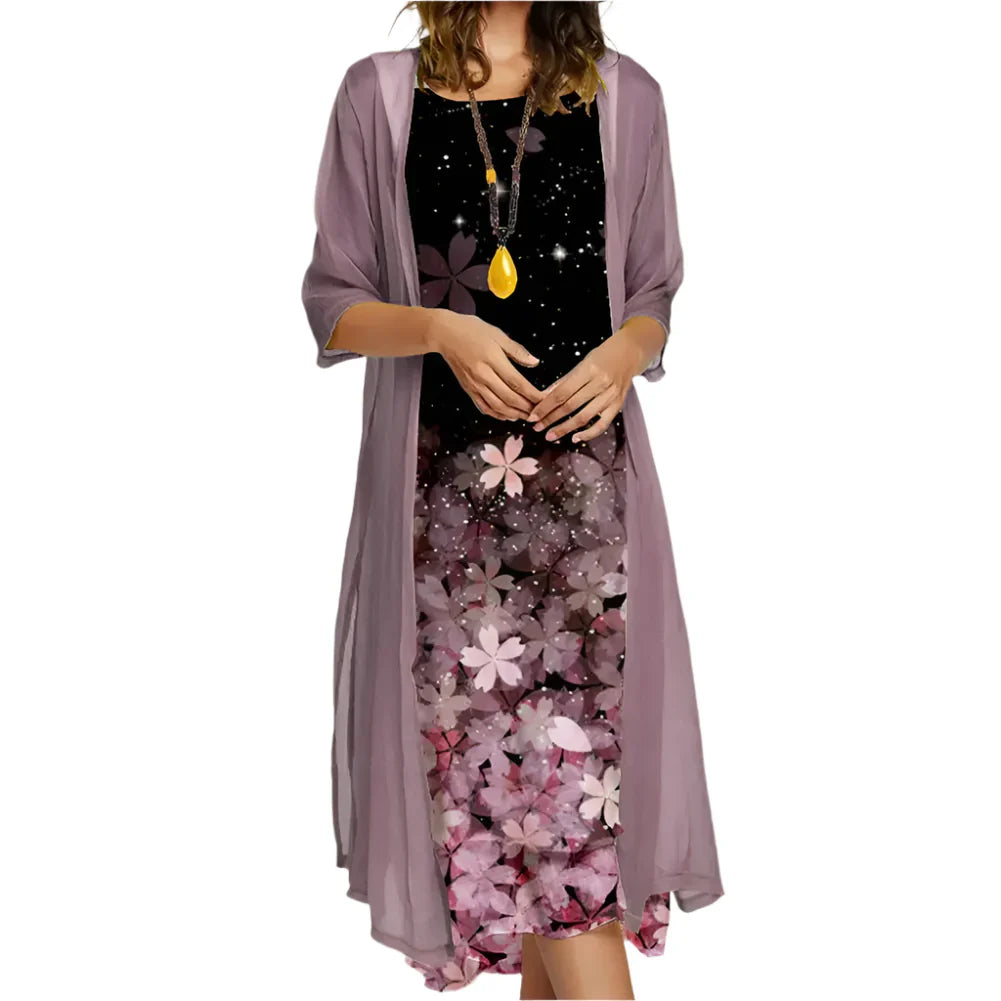 Liva Round Neck Dress for Women in a Light and Elegant Design