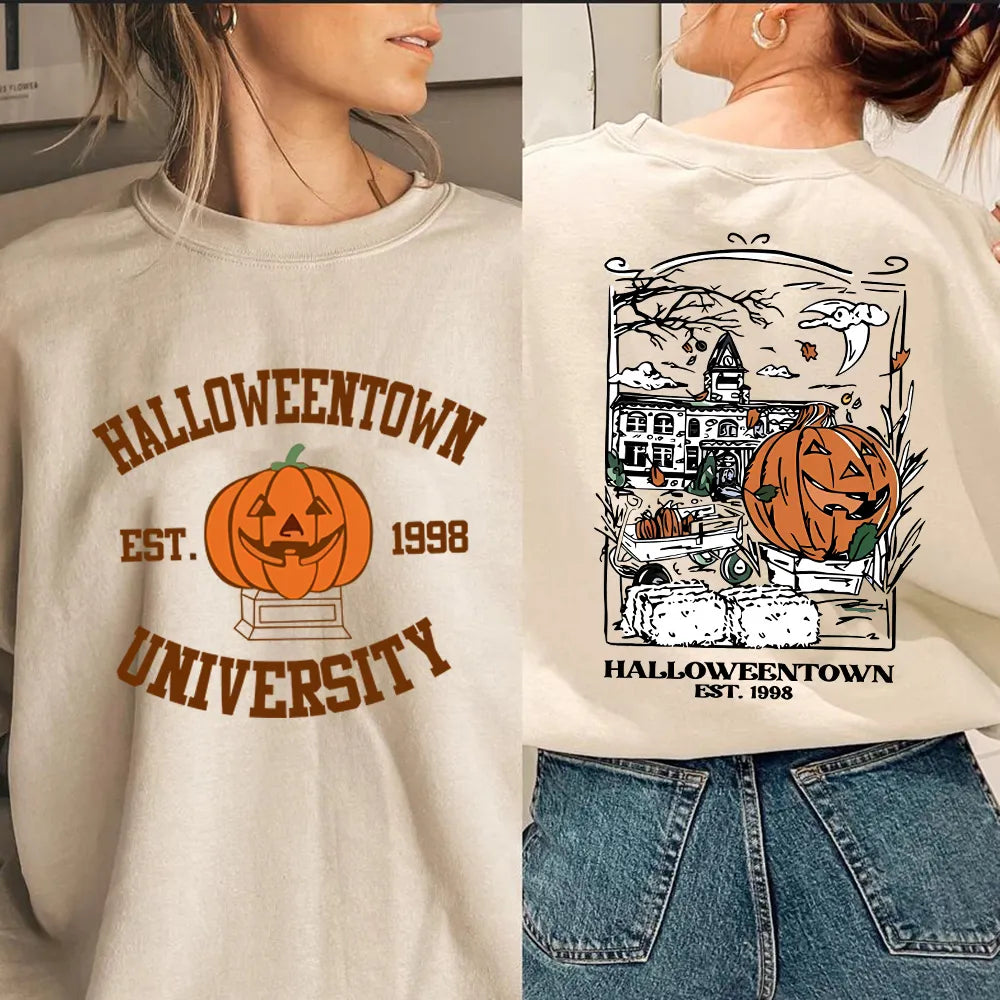 Lara Halloween Ghost Vintage Pullover