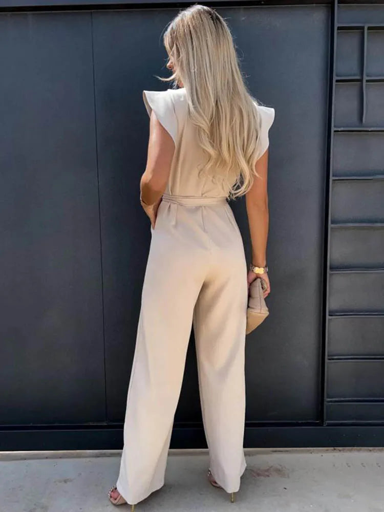 Elvira Elegant Overall with Bow Detail – Luxurious Jumpsuit for Women