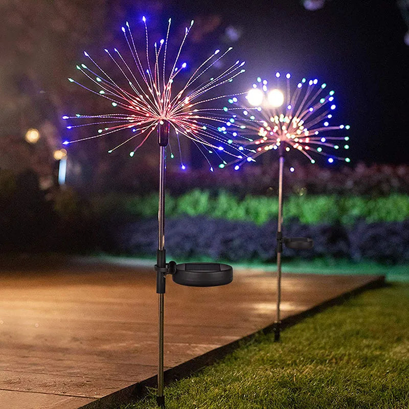 Waterproof Solar-Powered LED Firework Lights