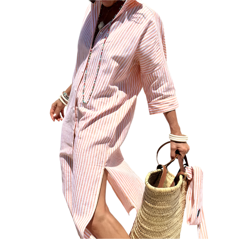 Clara – Striped Shirt Dress with Chic and Sophisticated Style