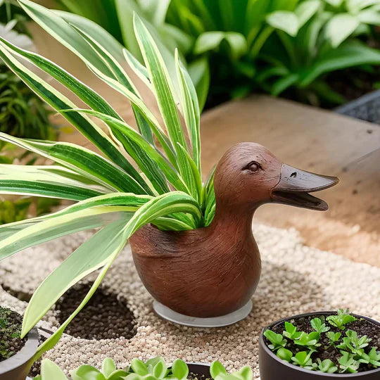 Clever duck-shaped pot