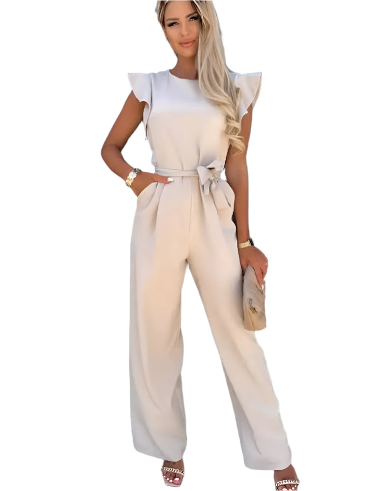 Elvira Elegant Overall with Bow Detail – Luxurious Jumpsuit for Women
