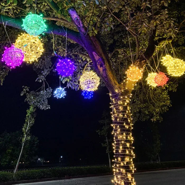 Braided Circular Lights for Festive Sparkle