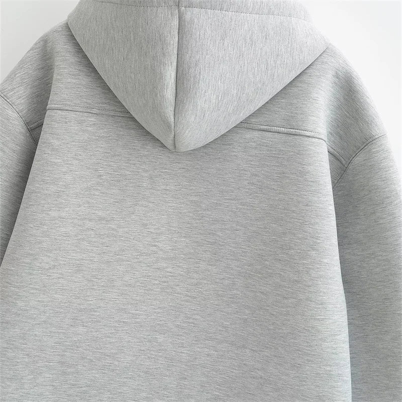 Isabella - Oversized hoodie with zipper pockets and long sleeves