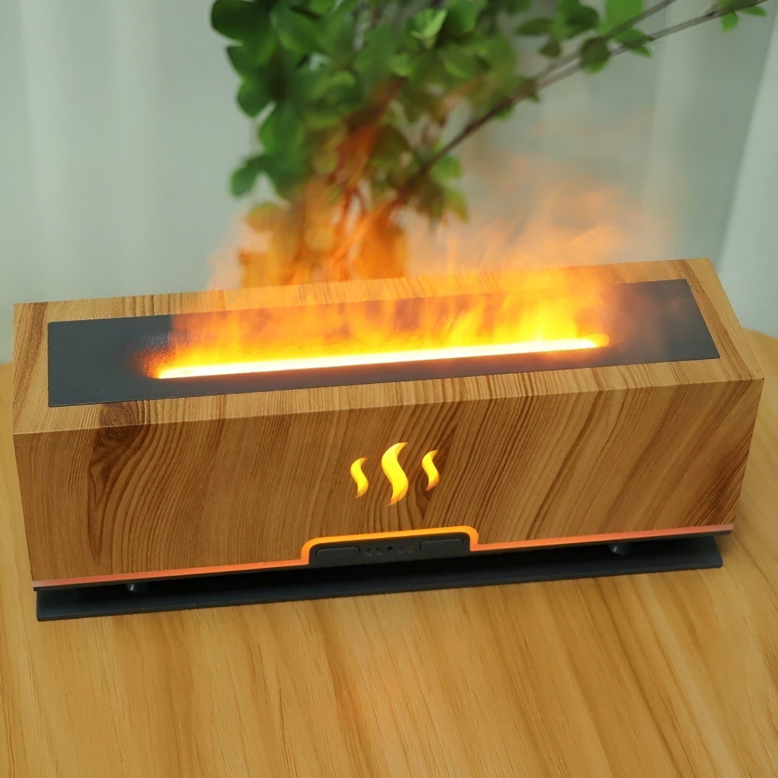 Portable humidifier with flame light and fragrance