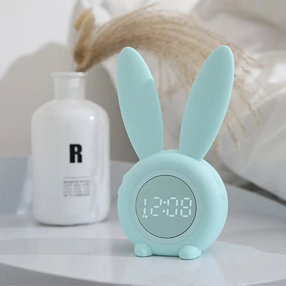 GlowBunny – Cute Bunny Alarm Clock with Soft LED Light and Display