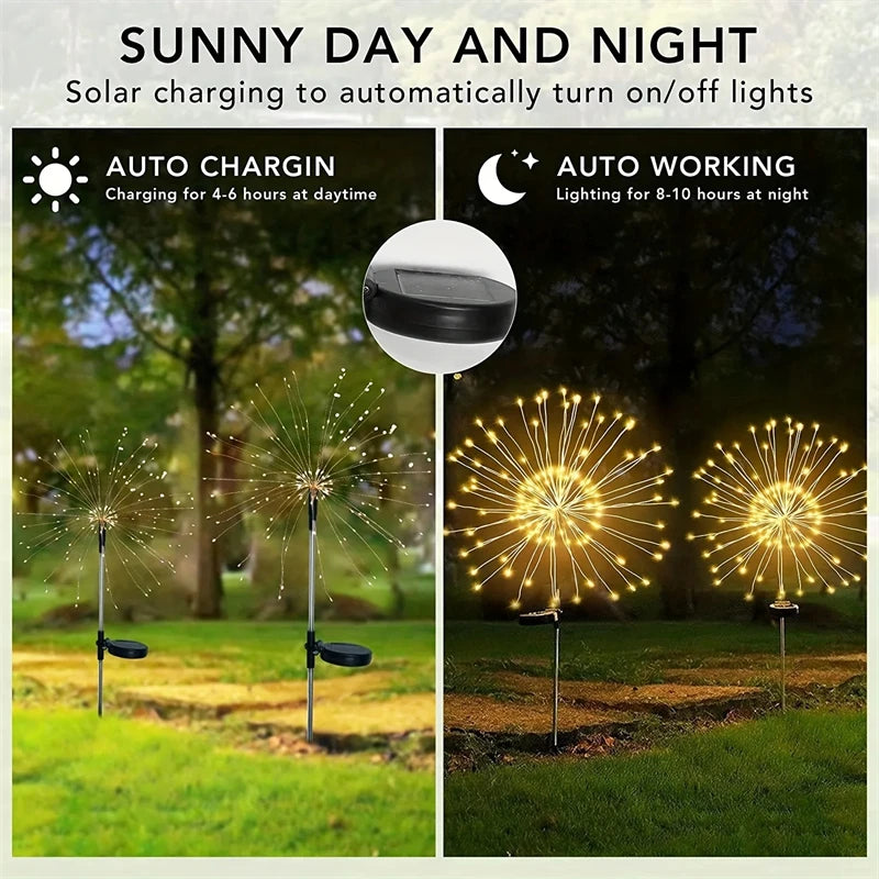 LED Solar Firework Light