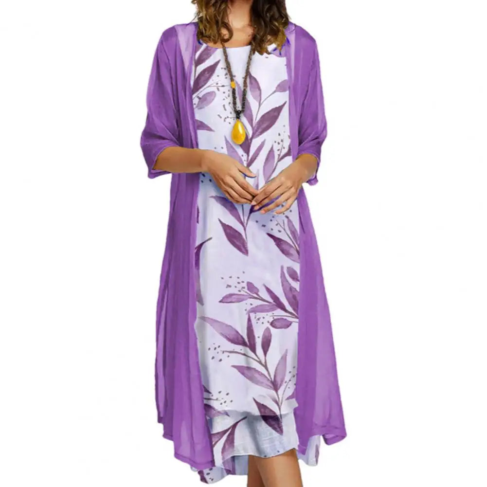 Liva Round Neck Dress for Women in a Light and Elegant Design