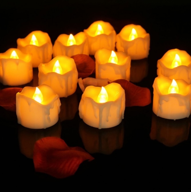 GlowEase LED Tea Lights with Remote Control