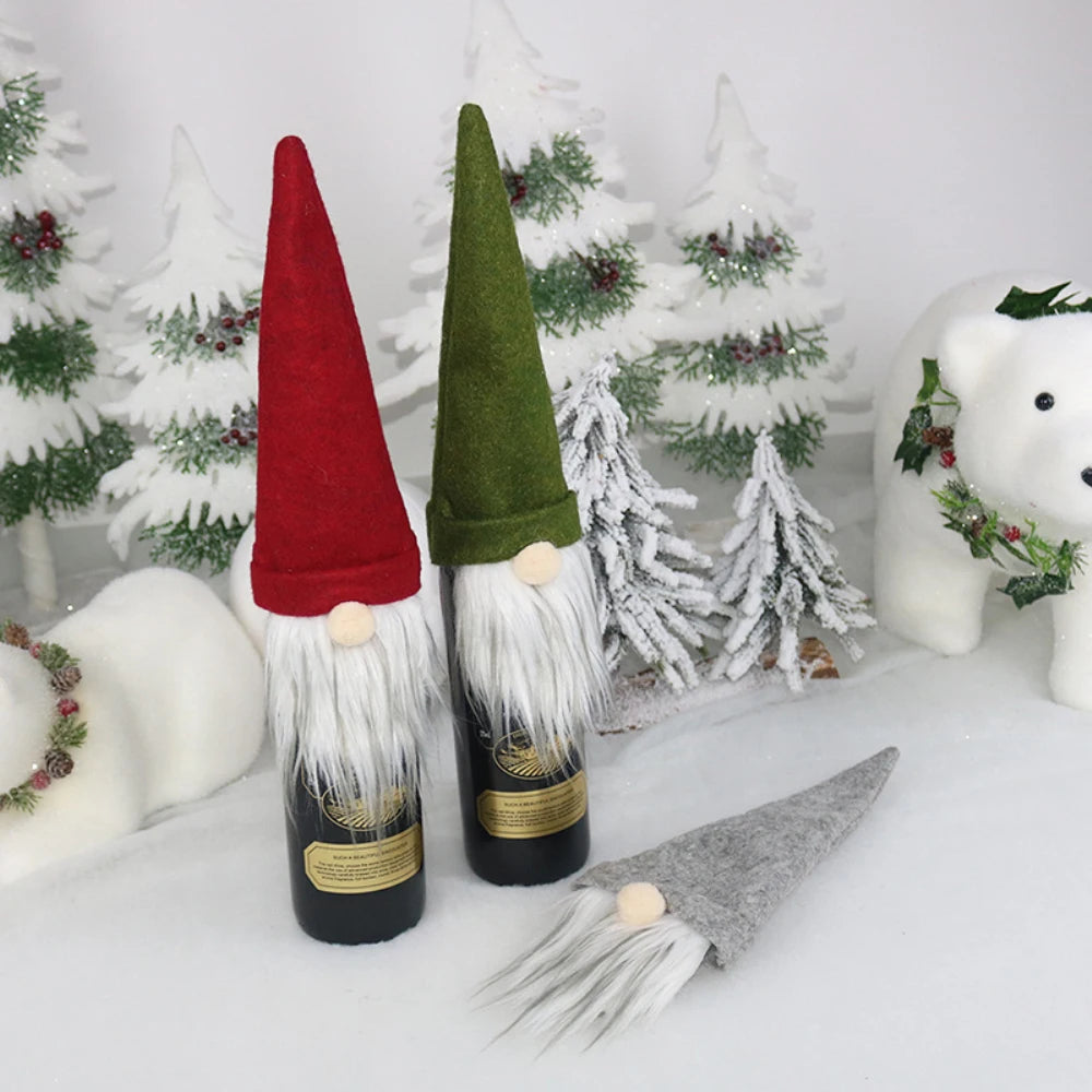 Charming Christmas Wine Bottle Cover