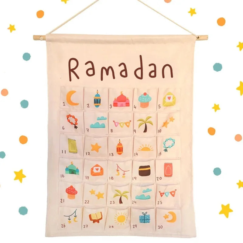 Ramadan Mubarak Countdown Advent Calendar Wall Hanging decoration