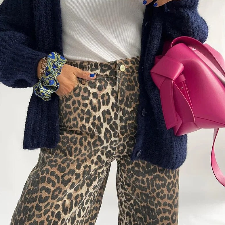 Wren | Leopard Pattern Jeans