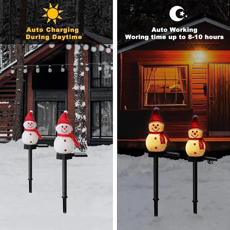 Solar Snowman Outdoor Light