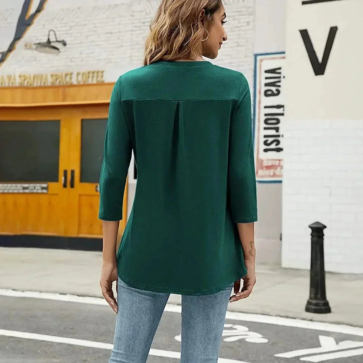 Elegance Vibe | V-Neck Stylish Women's Blouse