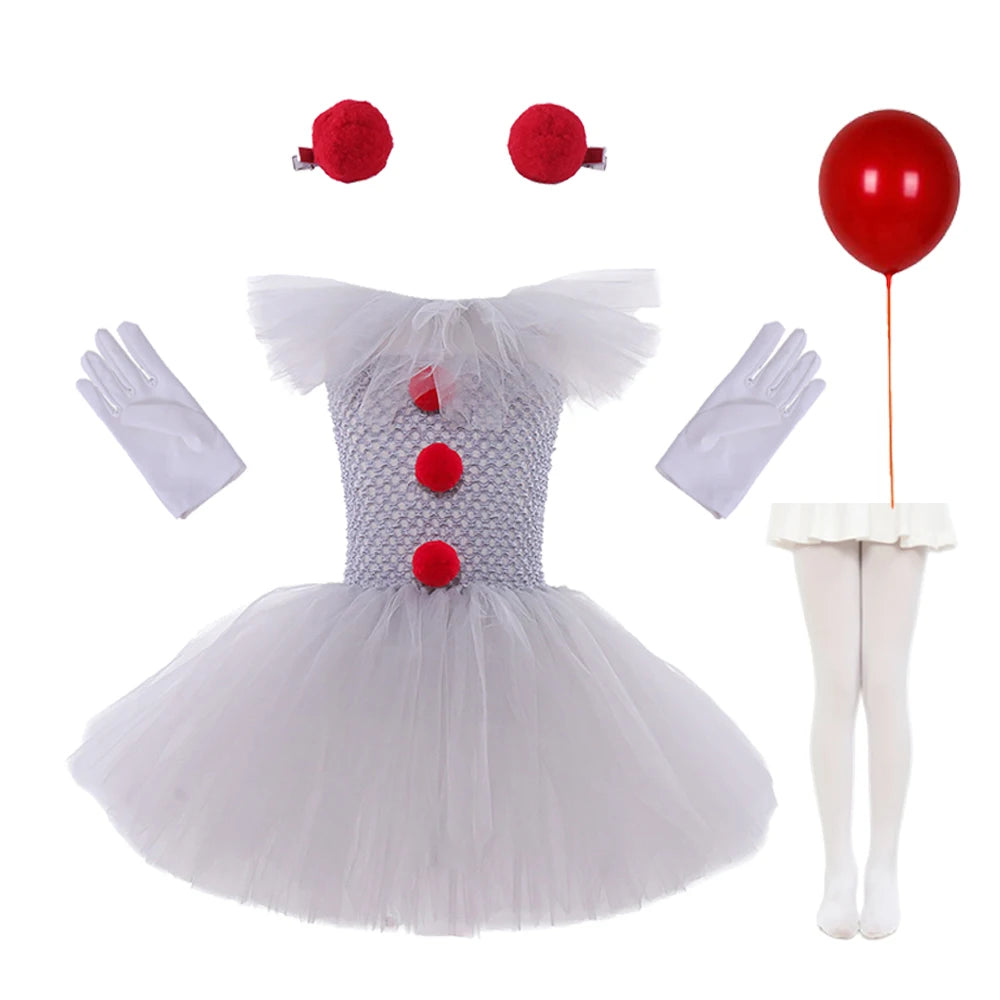 Charlotte Creepy Clown Tutu Dress