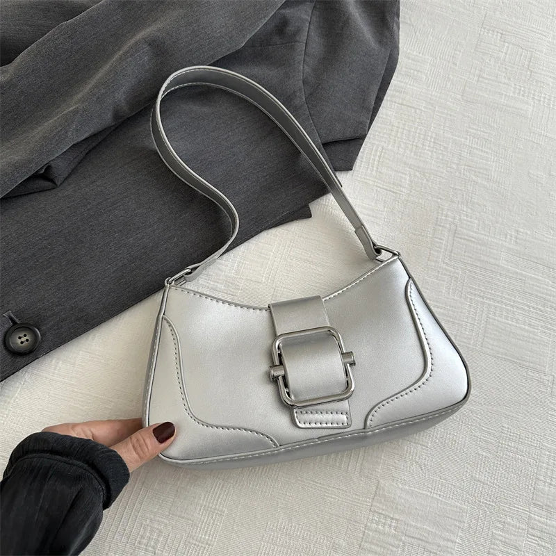 Astrid - Fashion Solid PU Leather Handbag