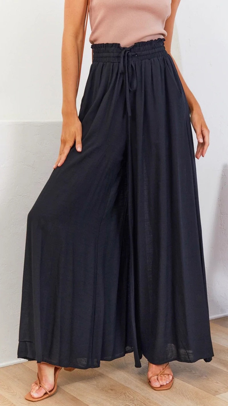 Divina | Wide-Leg Flowy Pants for Women