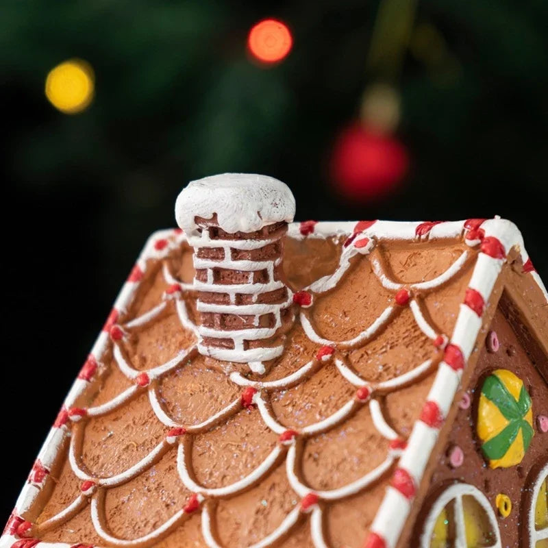 Holiday gingerbread house decoration