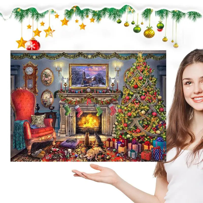 Advent calendar with puzzles for counting down to Christmas