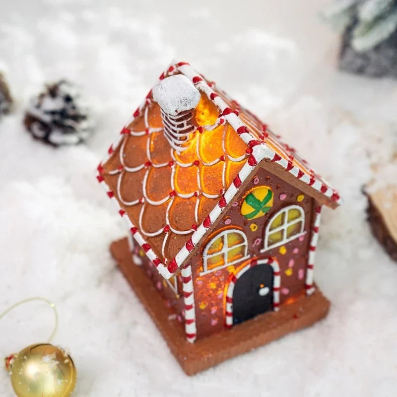 Holiday gingerbread house decoration