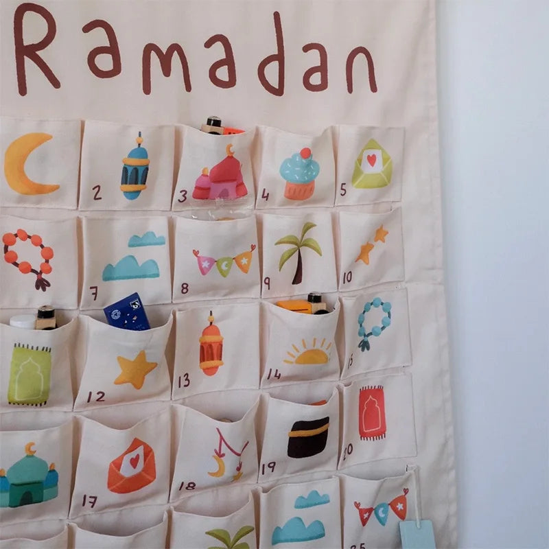 Ramadan Mubarak Countdown Advent Calendar Wall Hanging decoration