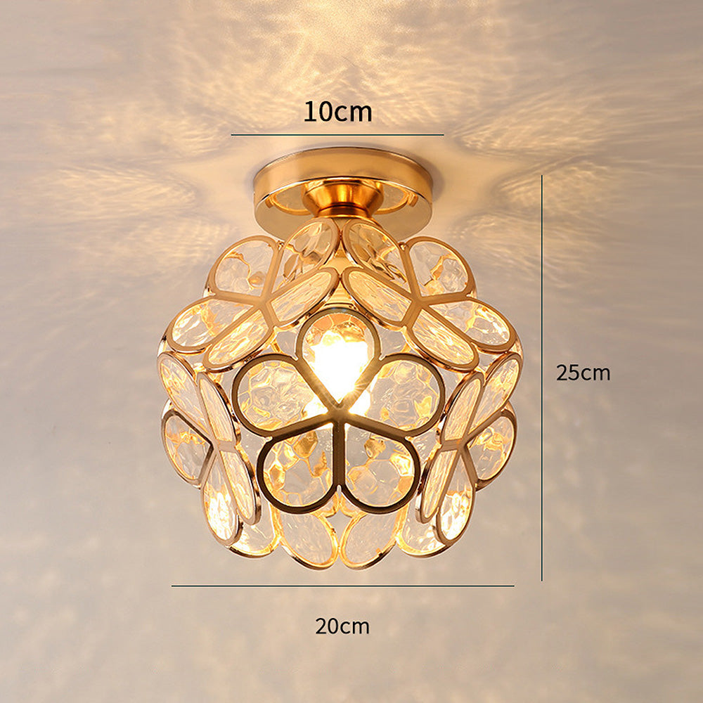 Flowers Style Glass Ceiling Lamp