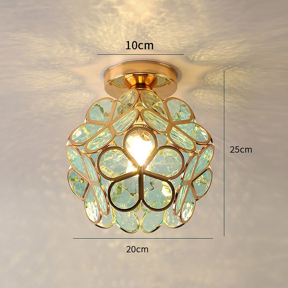 Flowers Style Glass Ceiling Lamp