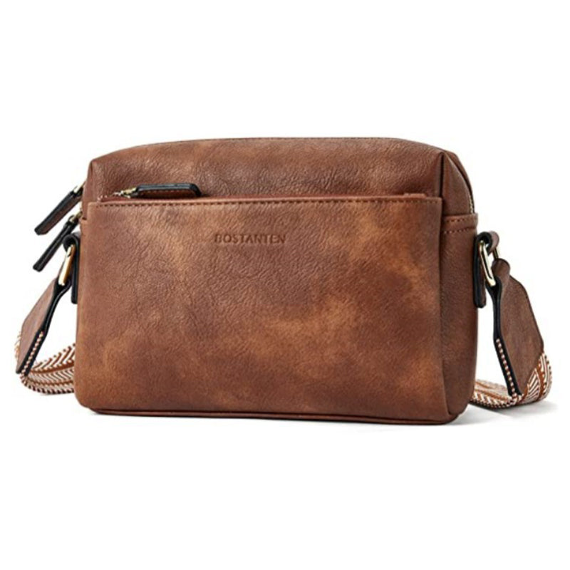 Luisa - Shoulder bag with triple zipper and striped strap
