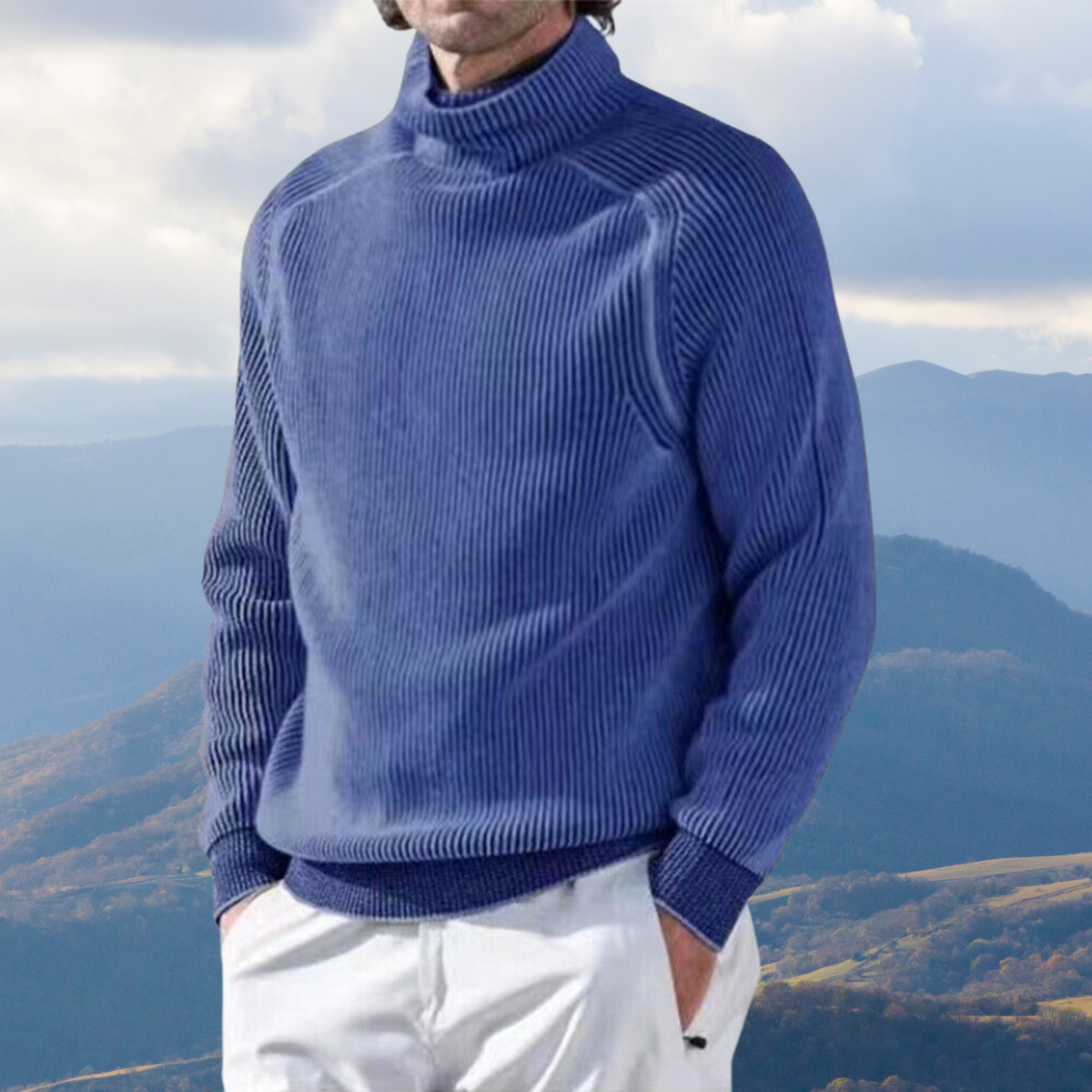 Victor - Cozy turtleneck sweater with ribbed knit for warmth and style