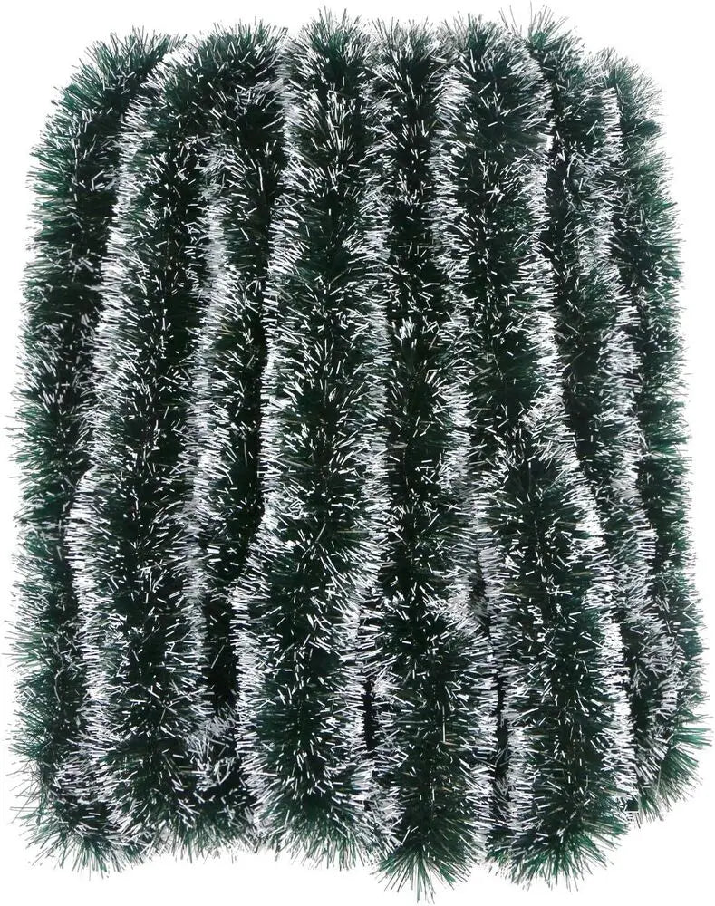 Chunky Snow-Tipped Tinsel Garland