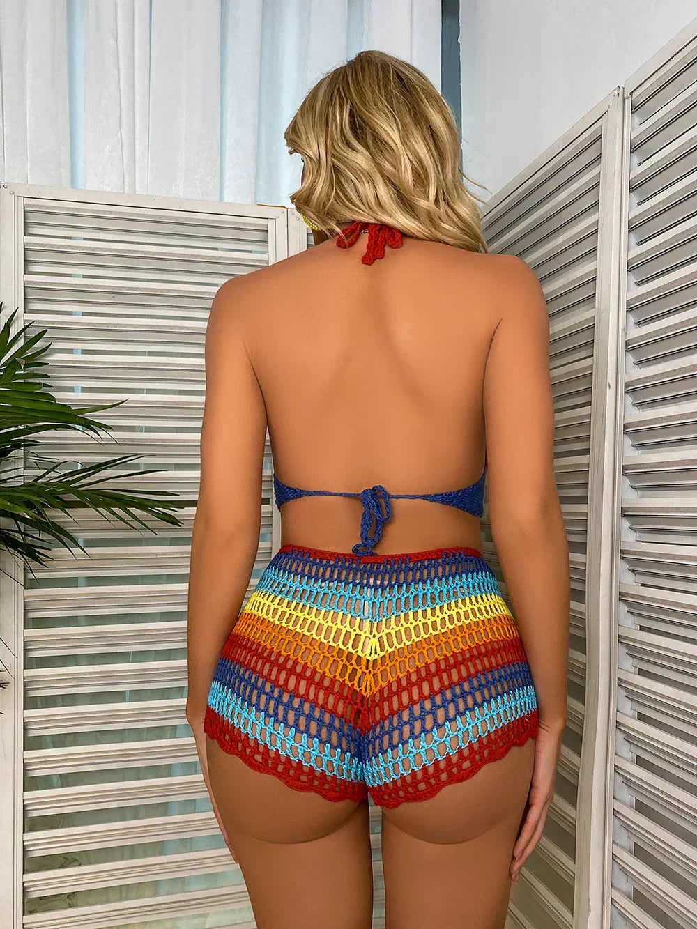 Hanni - Summer Crocheted Top and Shorts Set