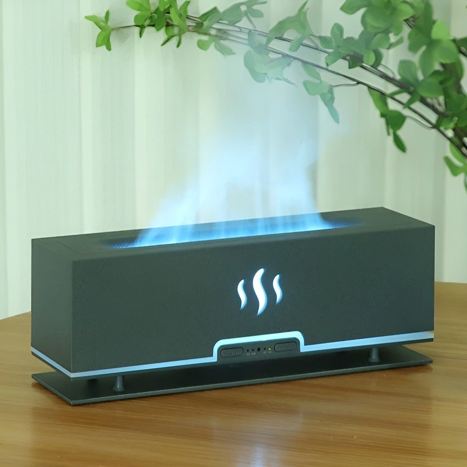 Portable humidifier with flame light and fragrance