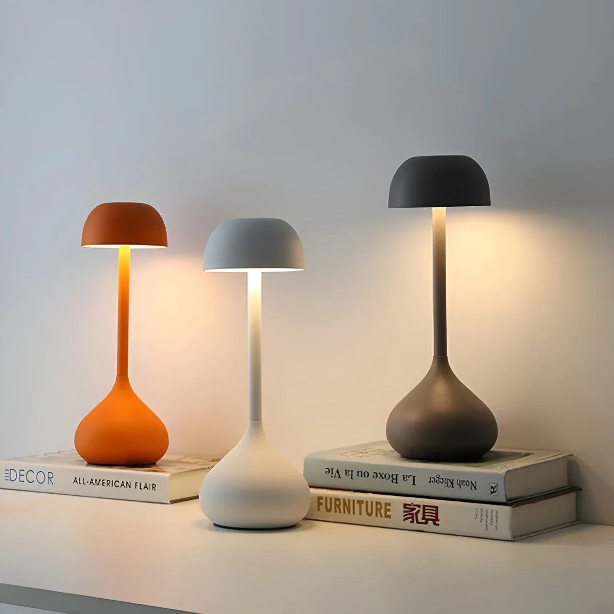 TouchLumena - Wireless Dimmable Mushroom Table Lamp